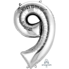 Silver Number Balloon 34