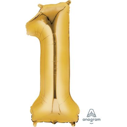 Gold Number Balloon 34"