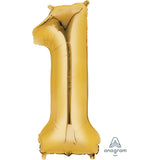 Gold Number Balloon 34
