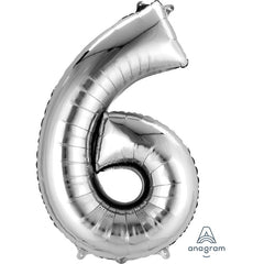 Silver Number Balloon 34