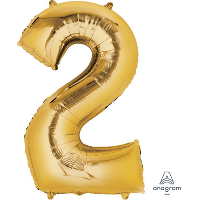 Gold Number Balloon 34"
