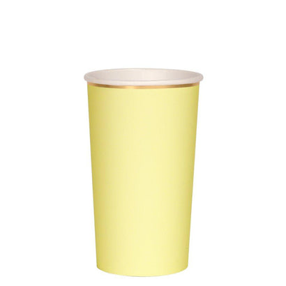 Pale Yellow Highball Cups