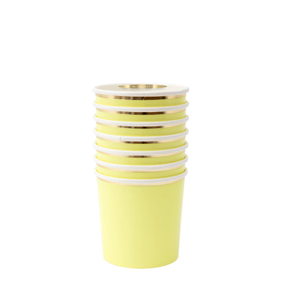 Pale Yellow Tumbler Cups