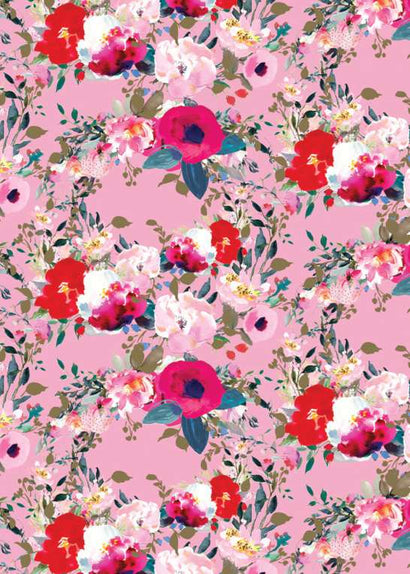 Pink Floral Roll Wrap