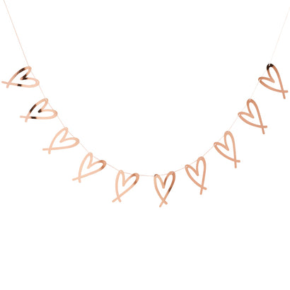 Rose Gold Heart Garland