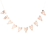 Rose Gold Heart Garland