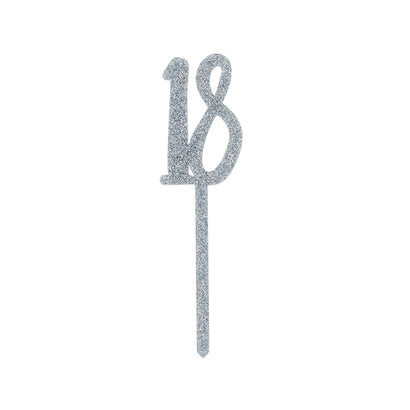 Glitter 18 Cake Topper