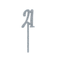 Glitter 21 Cake Topper