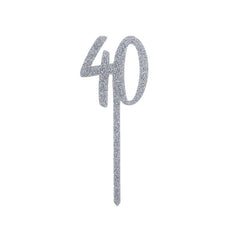 Glitter 40 Cake Topper